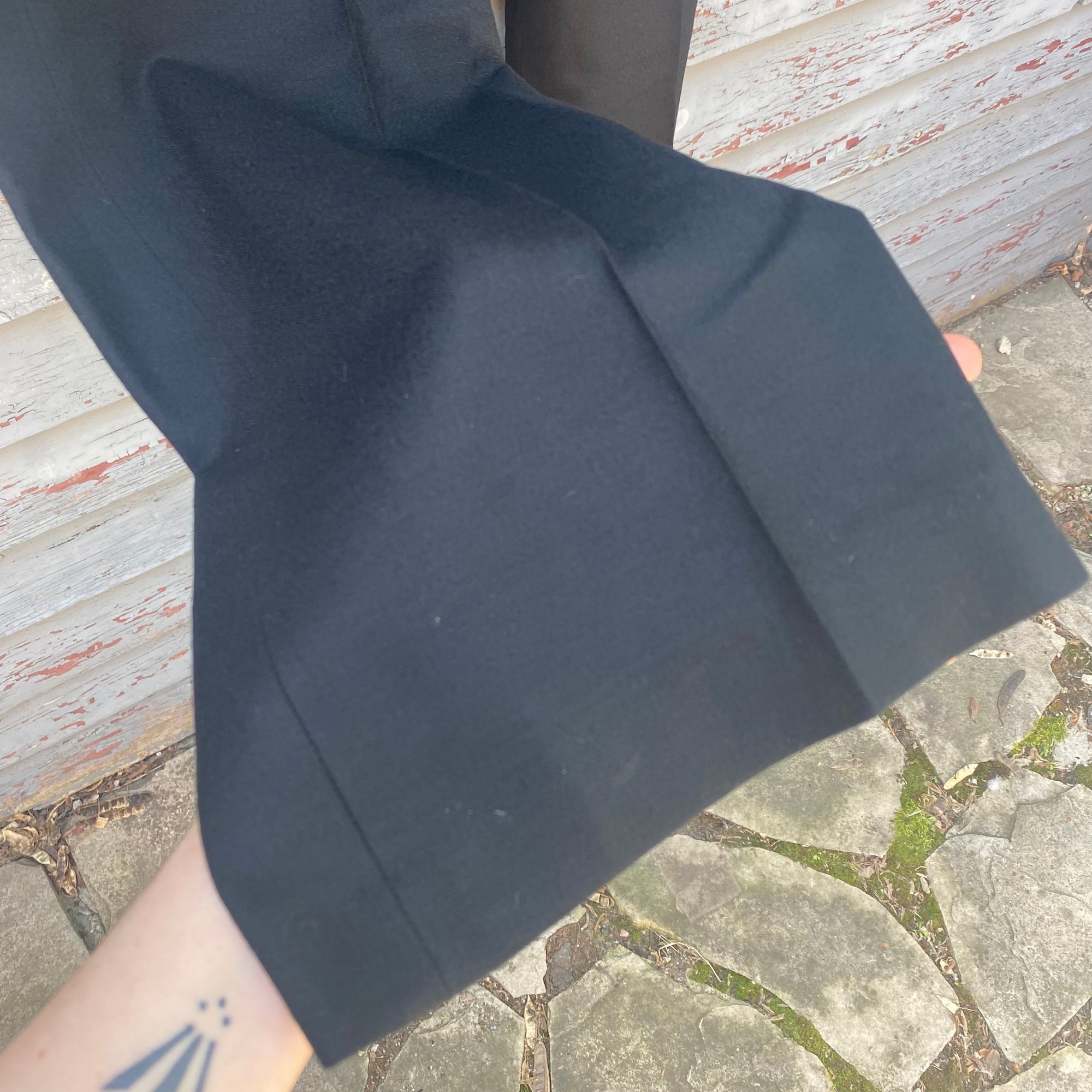 Vintage Black Low-Rise Wool Pants - Size XS