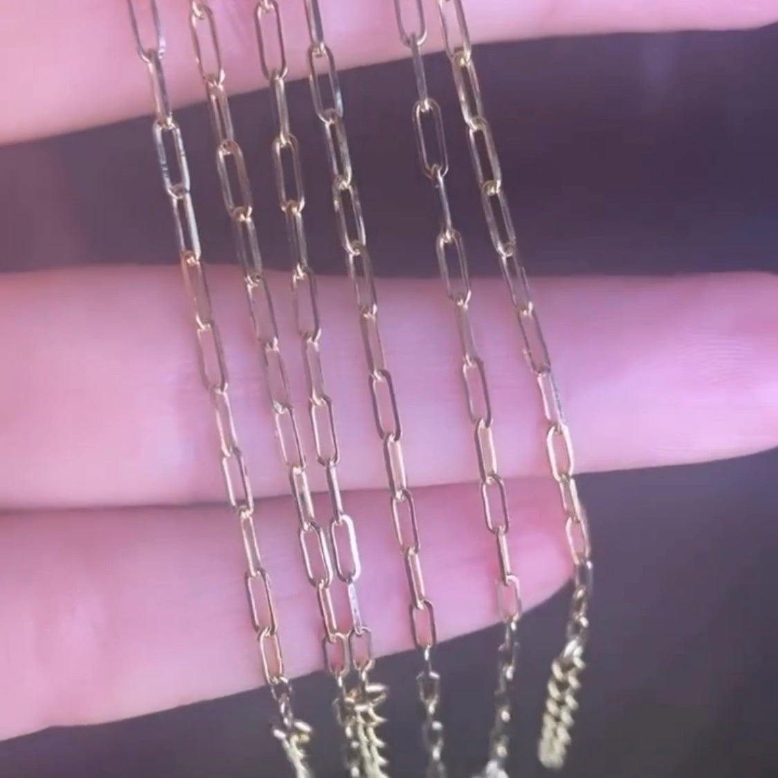 Paperclip Anklet - 10k