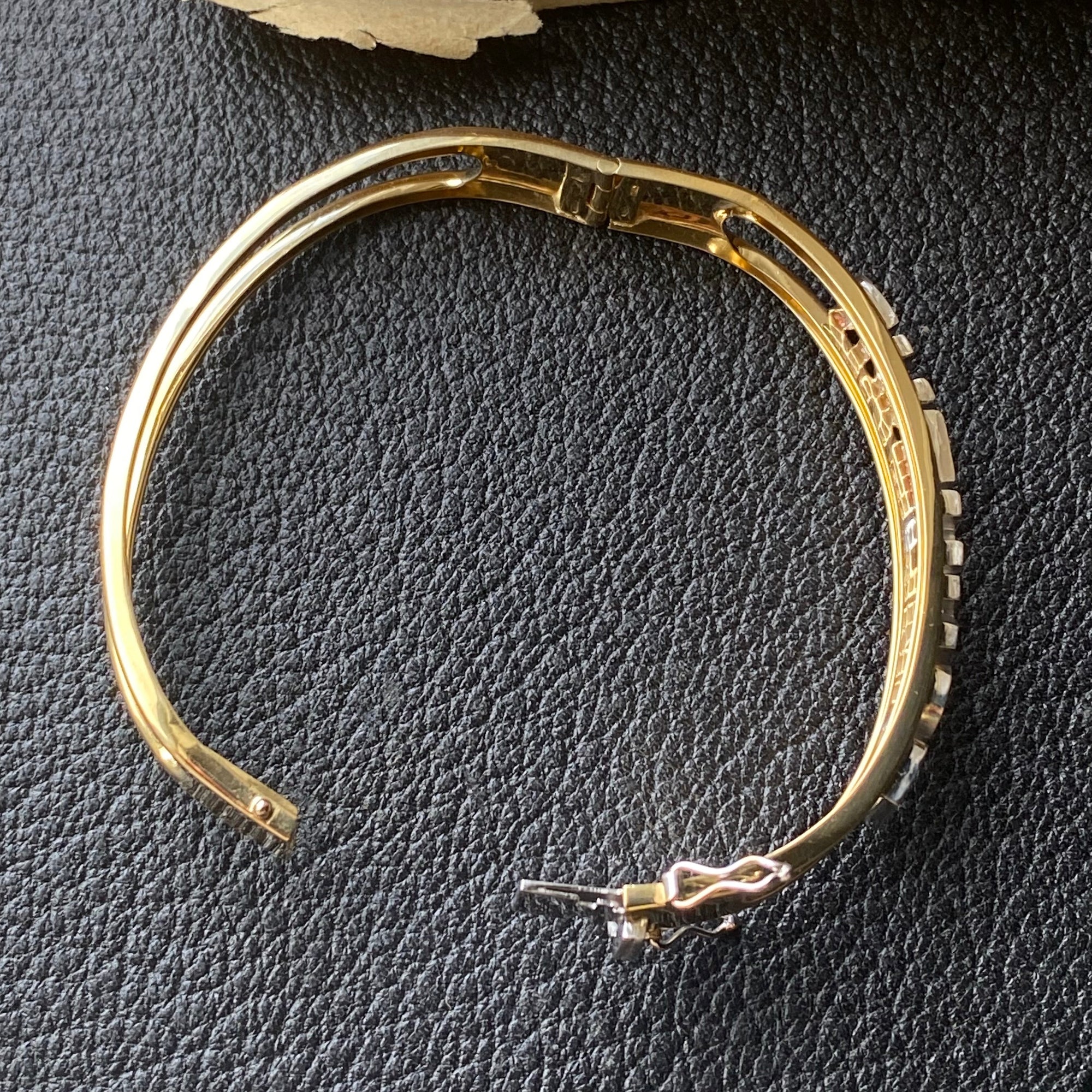 Custom "Bonheur" Diamond Bangle - 18k