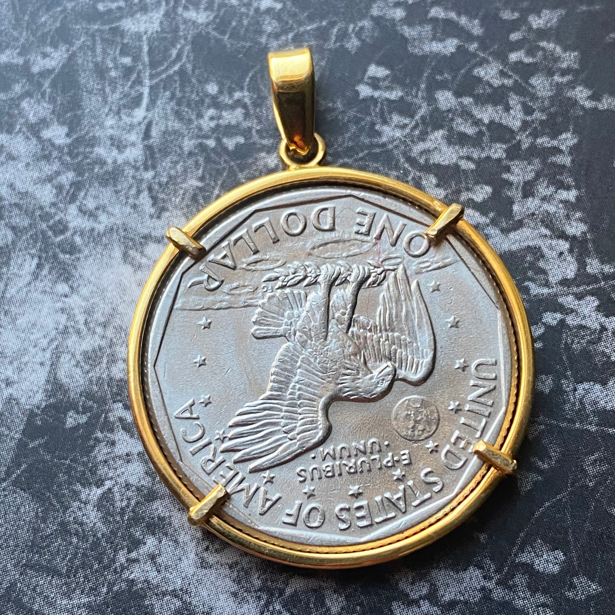 Vintage Zombie Woman "Hobo Coin" Pendant