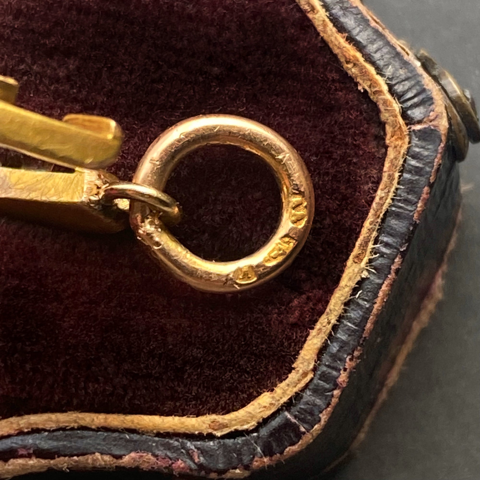 Antique Diamond & Ruby Horseshoe Pendant - 14k