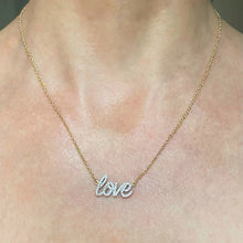 Diamond "Love" Necklace - 18k