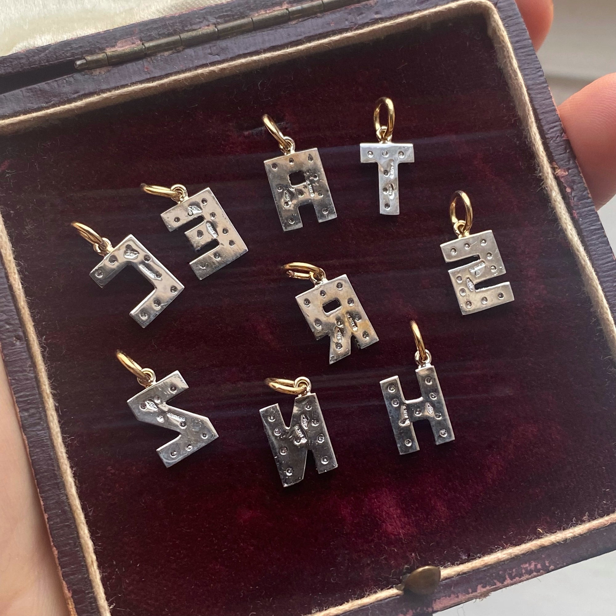 Diamond Art Deco Style Letters - 18k