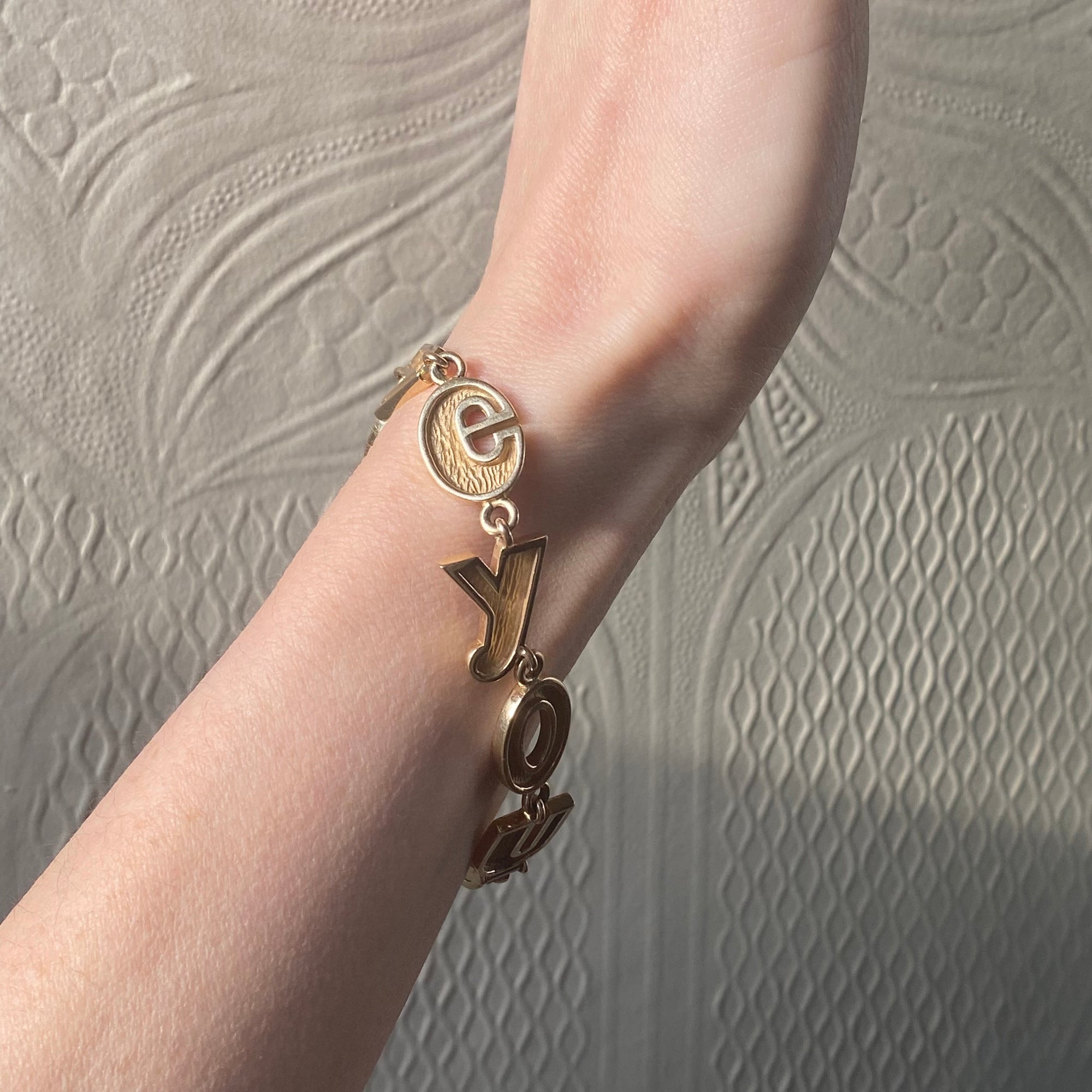 vintage i love you bracelet