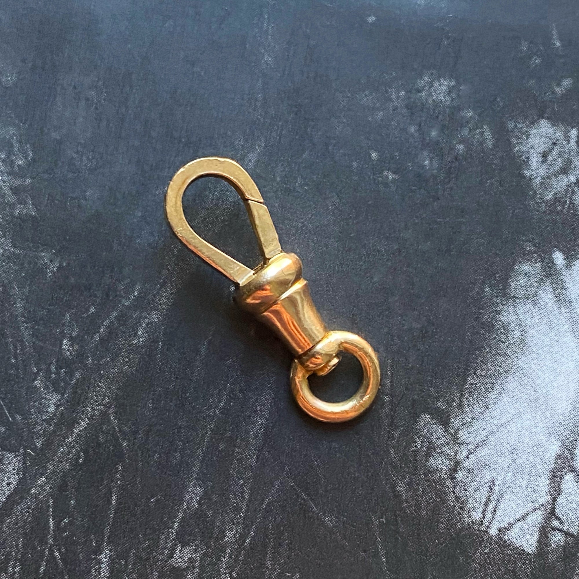 Large Antique Swivel Dog Clip - 10k