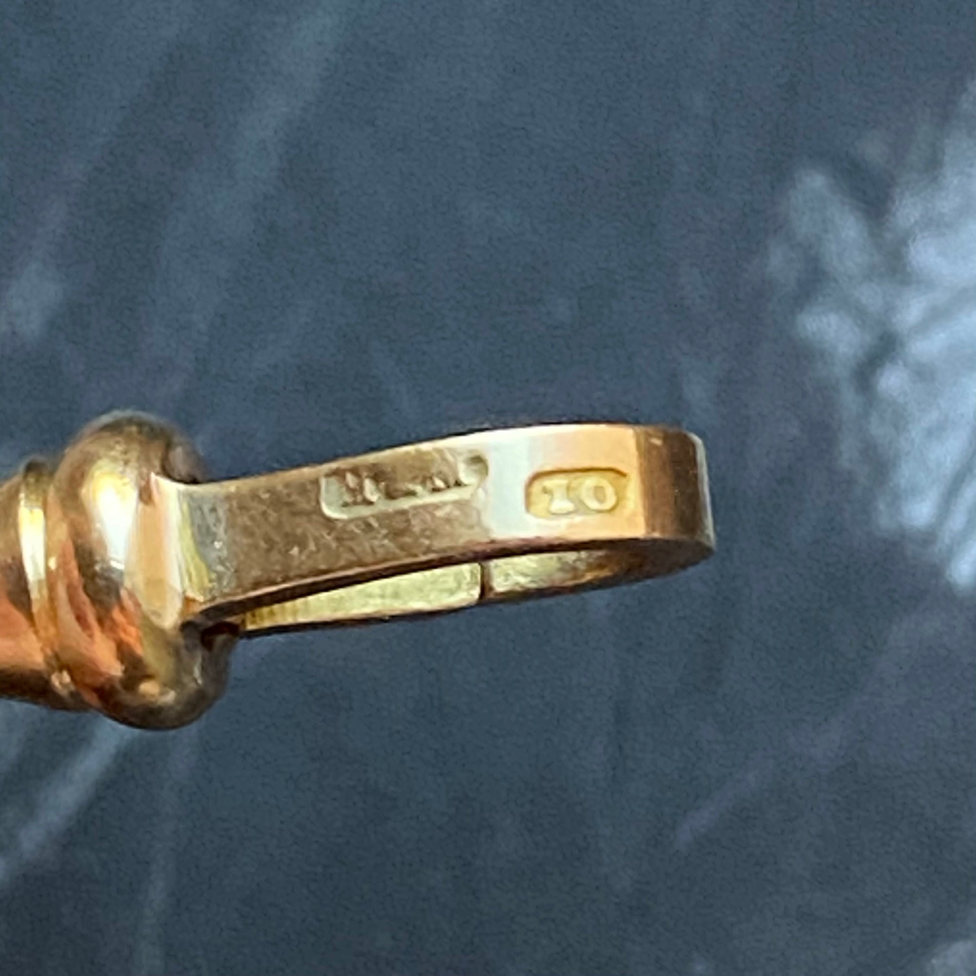 Large Antique Swivel Dog Clip - 10k