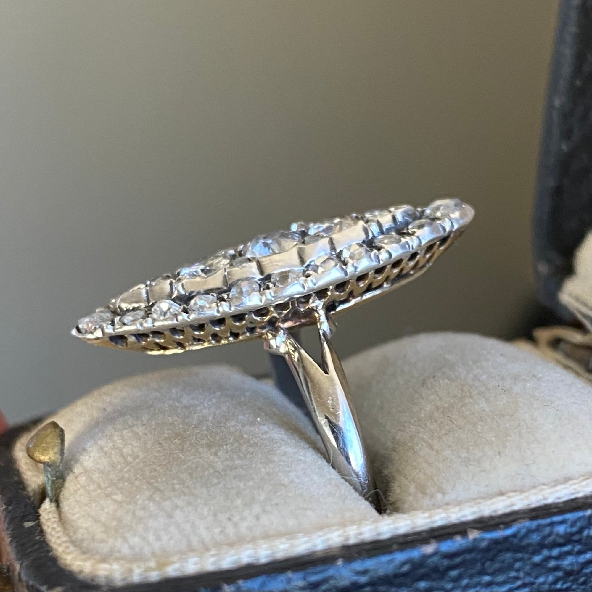Antique Diamond Navette Ring - Size 6.25
