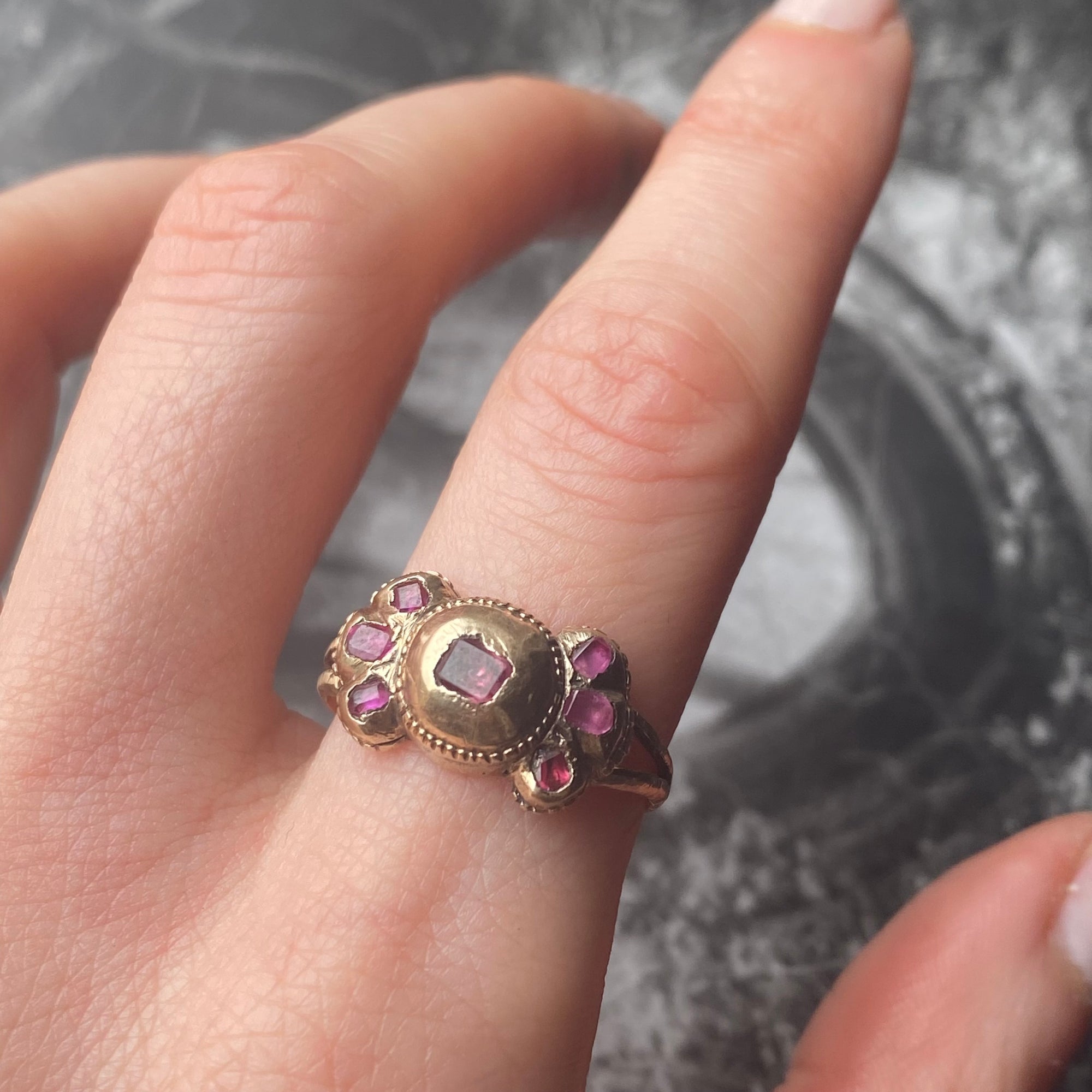18th century bow fiocco ring