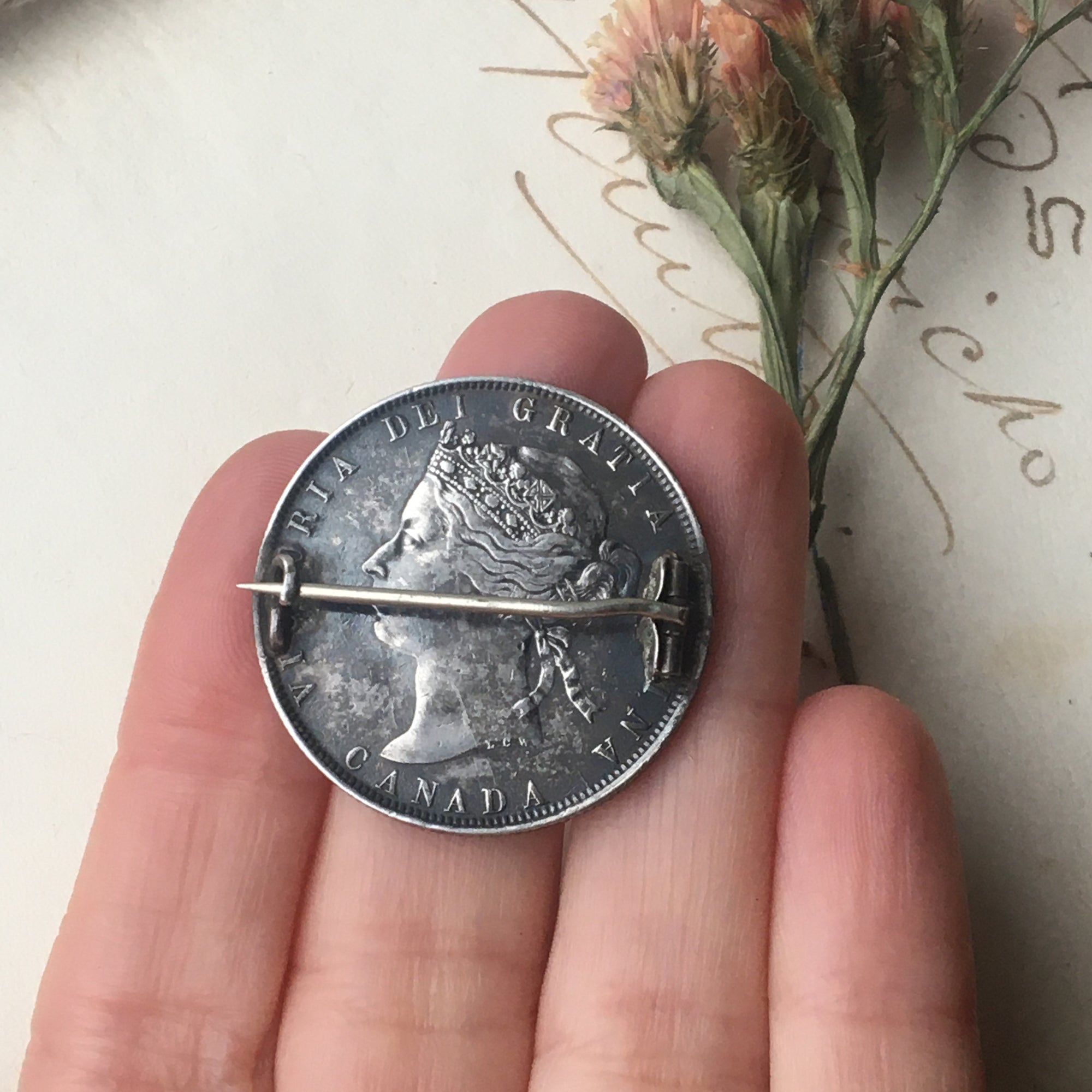Victorian Silver "Irene" Love Token Brooch