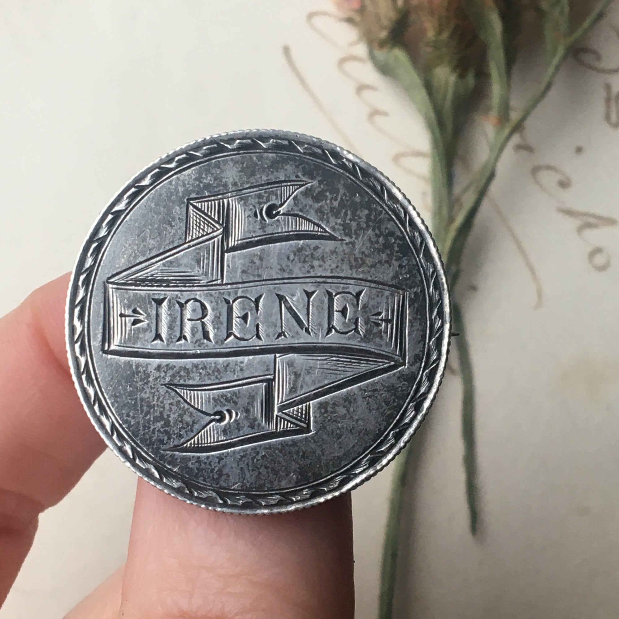 antique love token