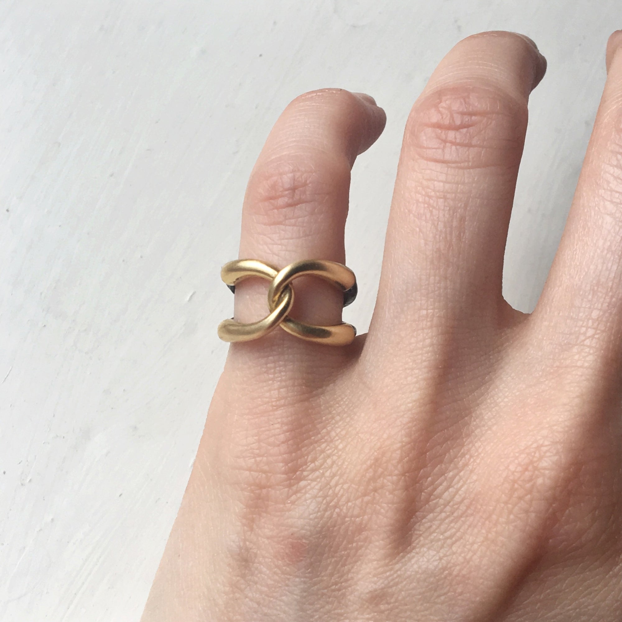gold elephant hair ring