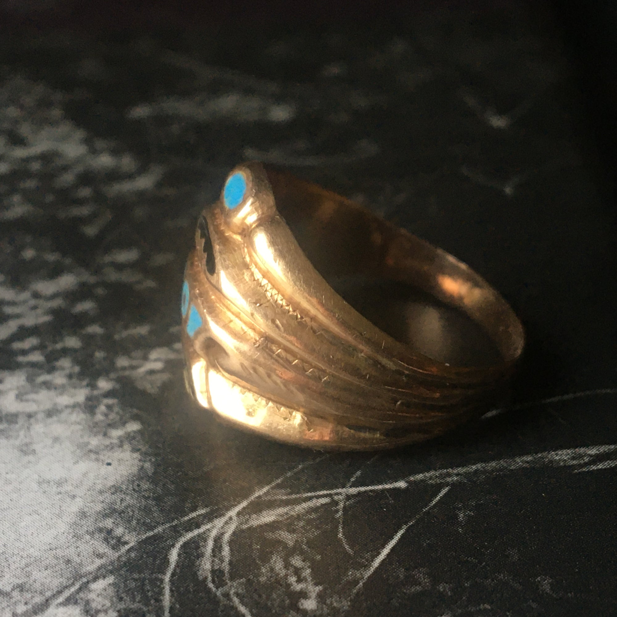 Antique Bourbon Era "Ricordo" Ring - Size 9.5