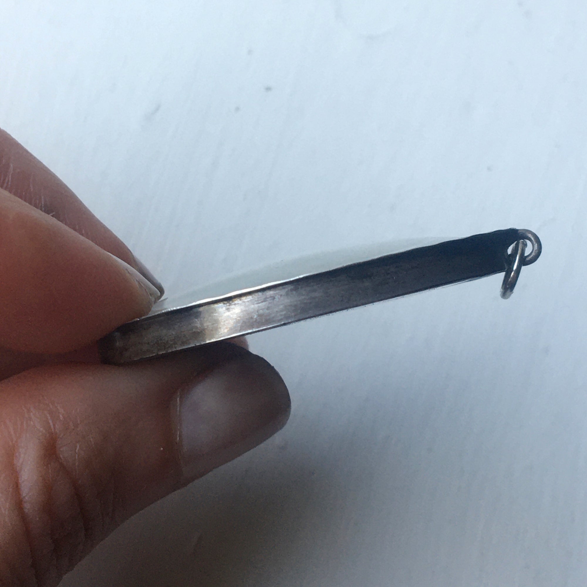 Georgian Mourning Silhouette Locket in Silver