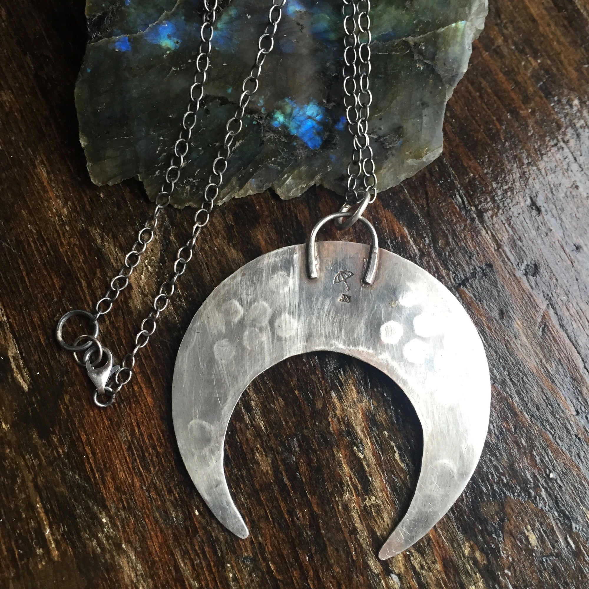 We Are All Starstuff Crescent Moon Turquoise Necklace