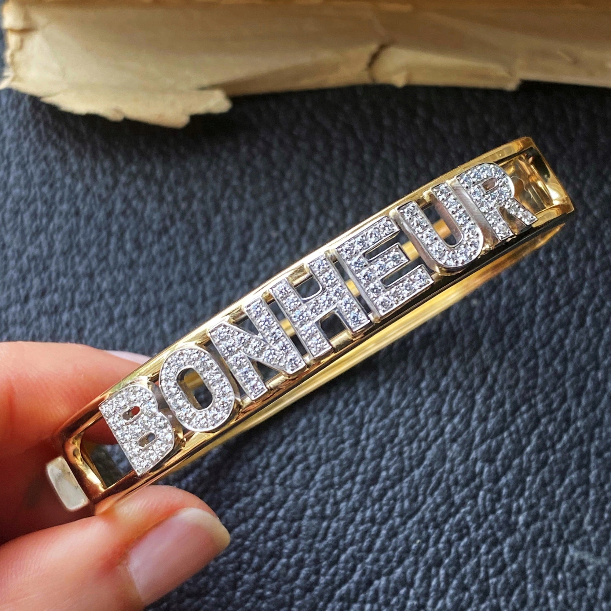 diamond &quot;bonheur&quot; bracelet
