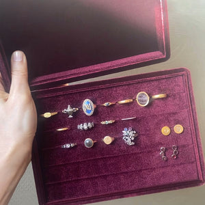 velvet ring jewelry jewellery box display tray