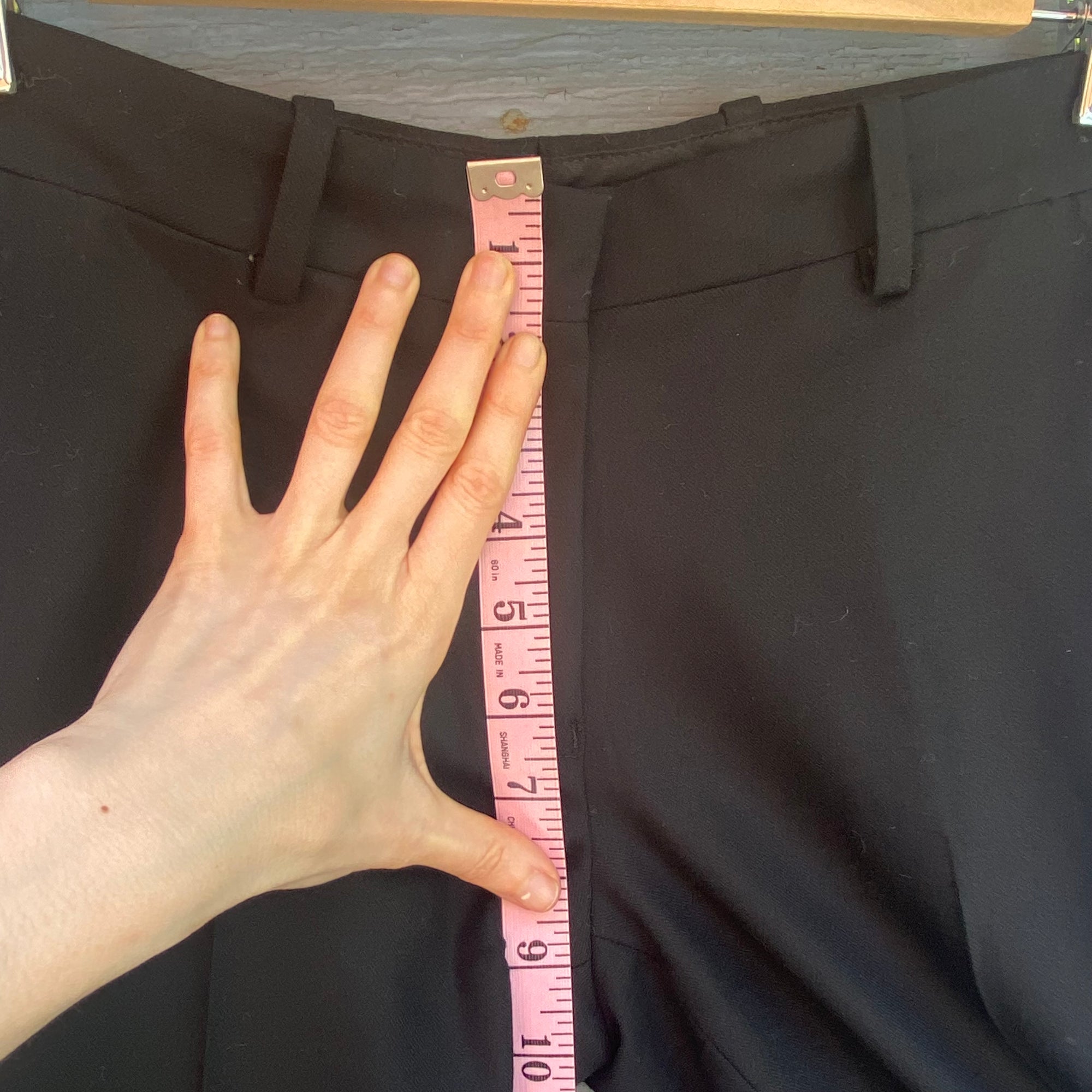 Vintage Black Low-Rise Wool Pants - Size XS
