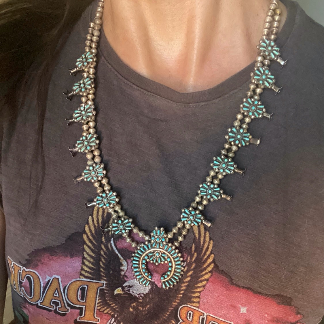 Zuni squash blossom necklace
