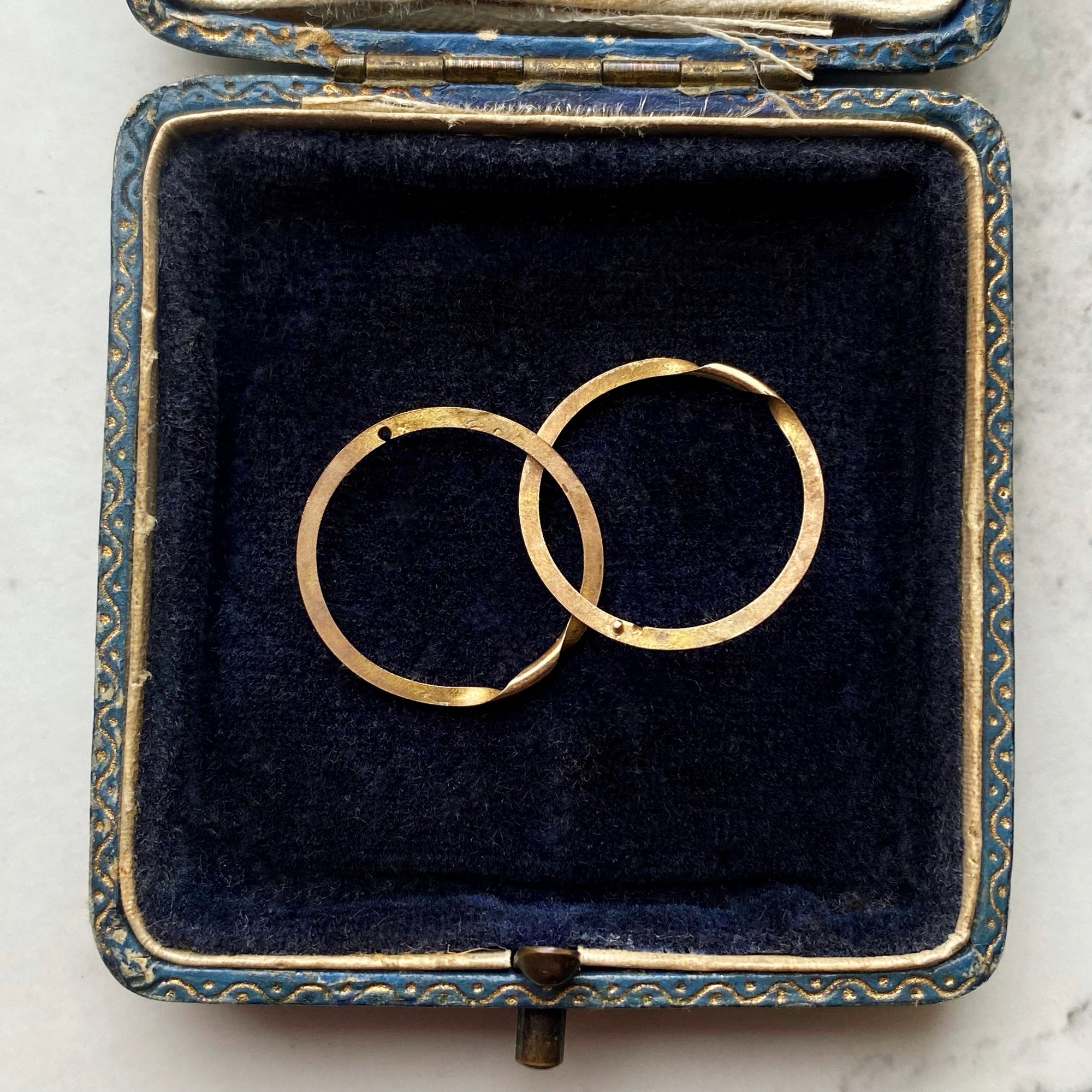 antique French gimmel ring