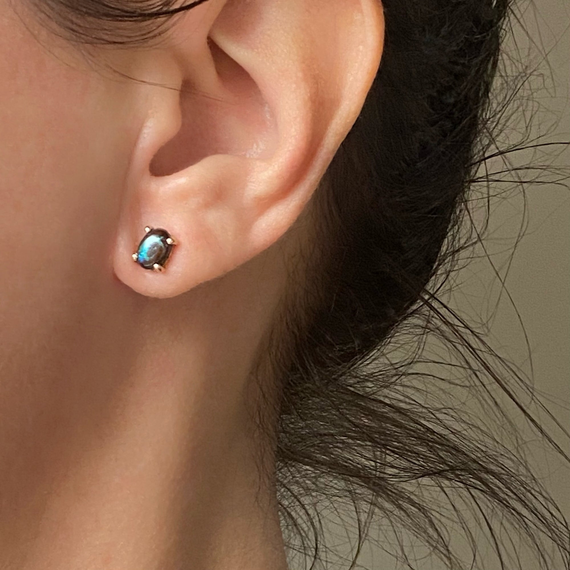 boulder opal earrings