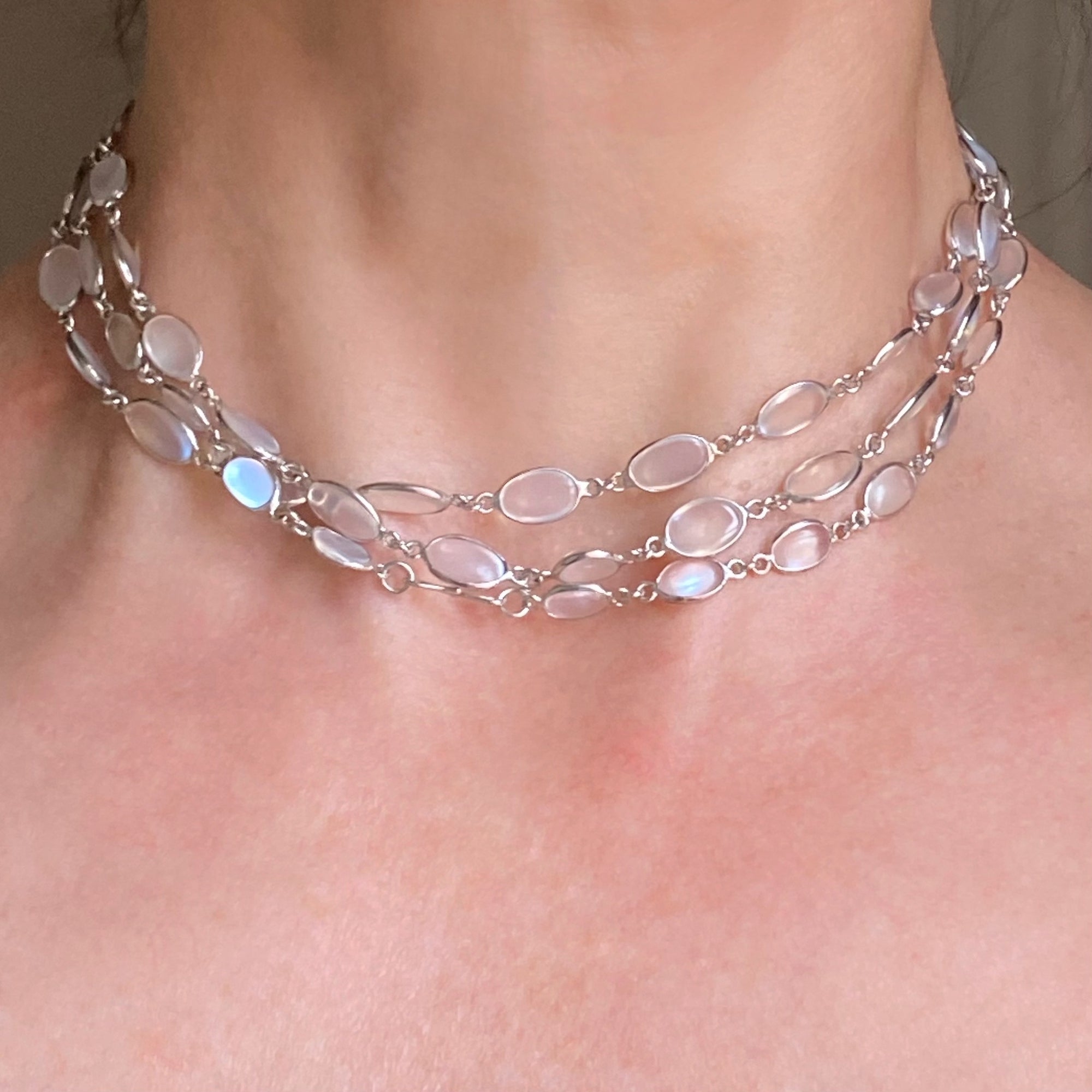 antique moonstone necklace