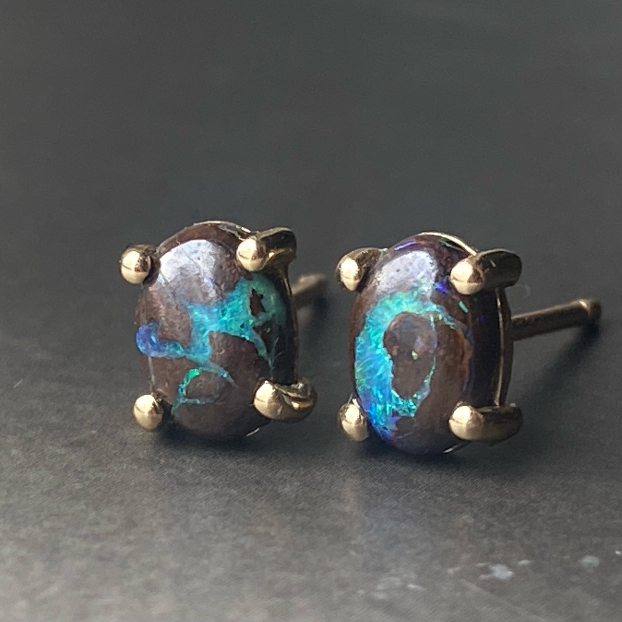 14k opal earrings