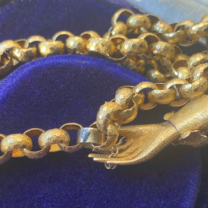 Antique Georgian Double Strand Hand Clasp Bracelet