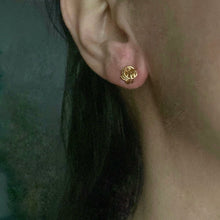 gold knot earrings