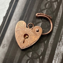 antique heart padlock