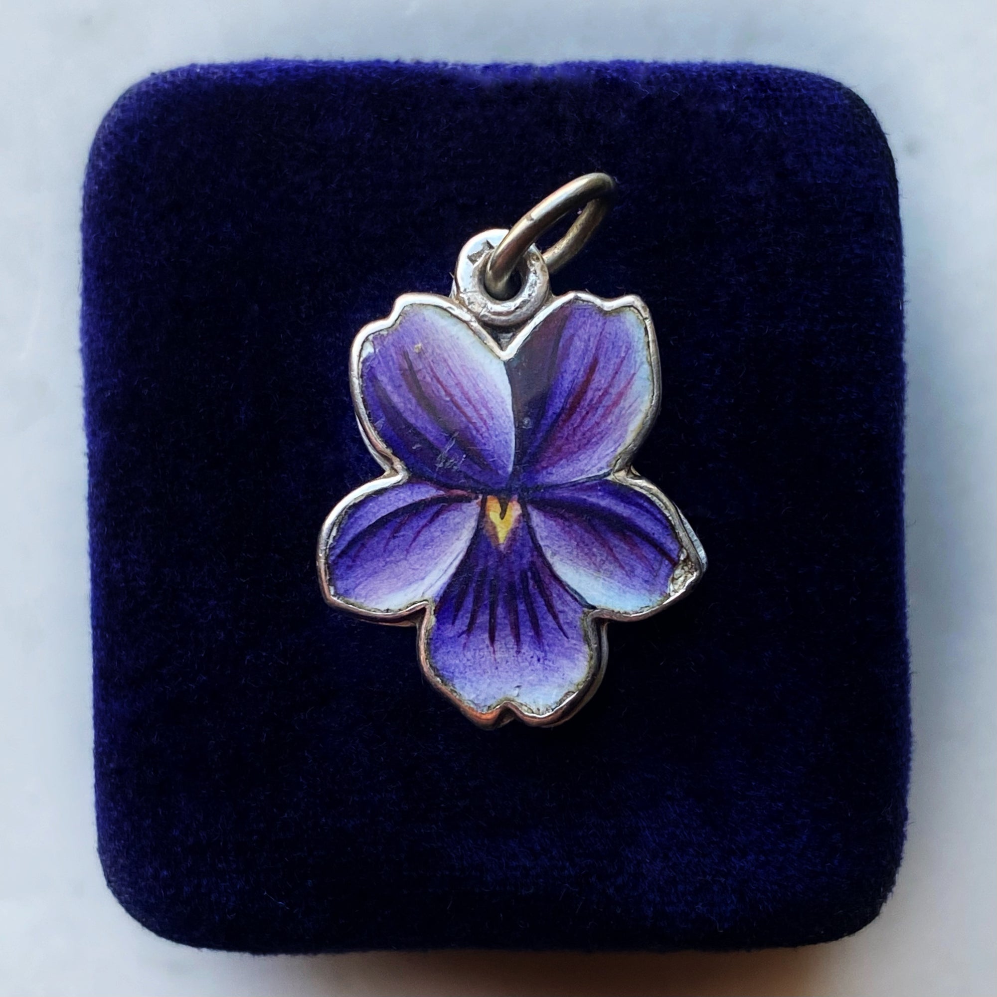 antique enamel charm
