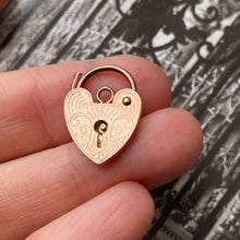 vintage heart padlock