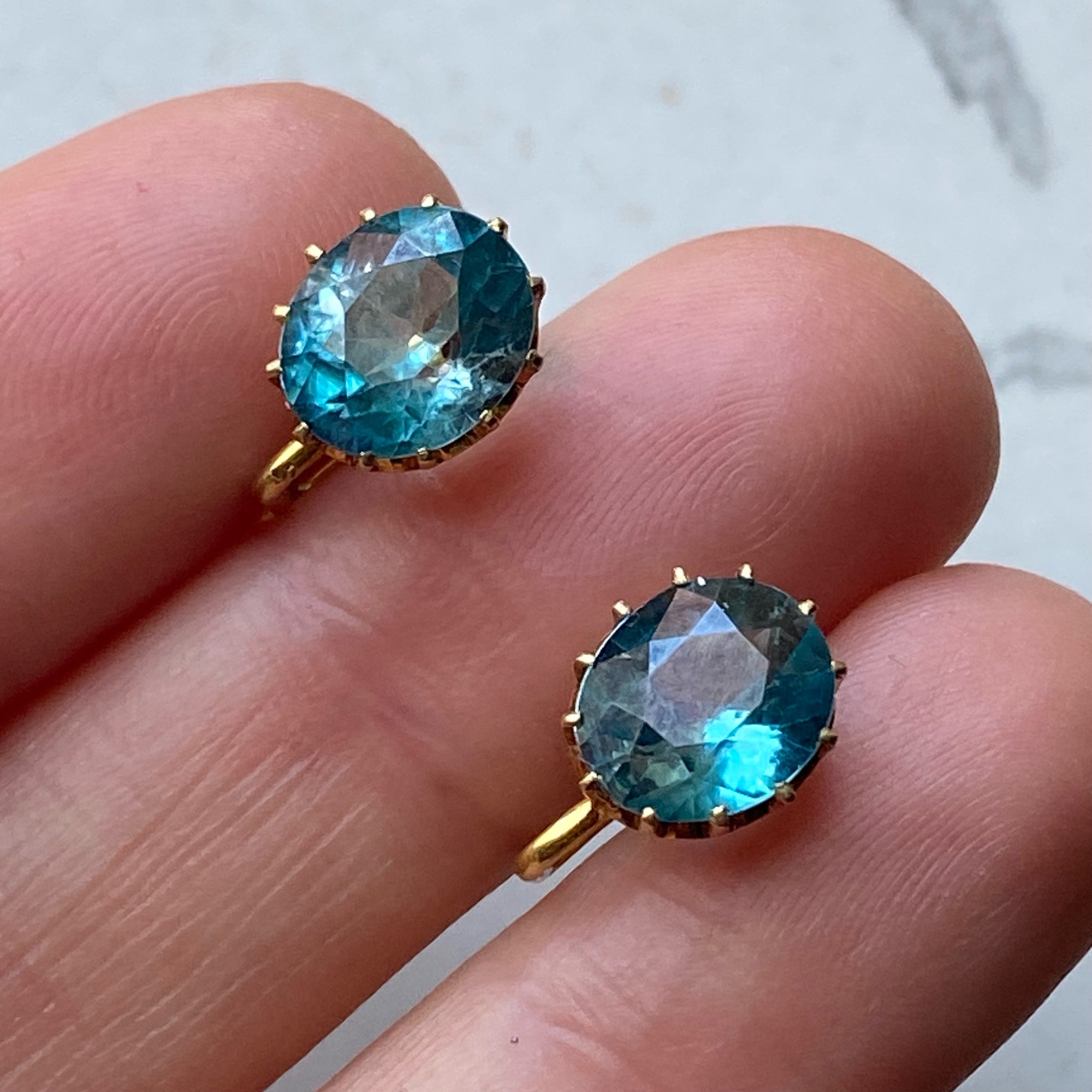 antique zircon earrings