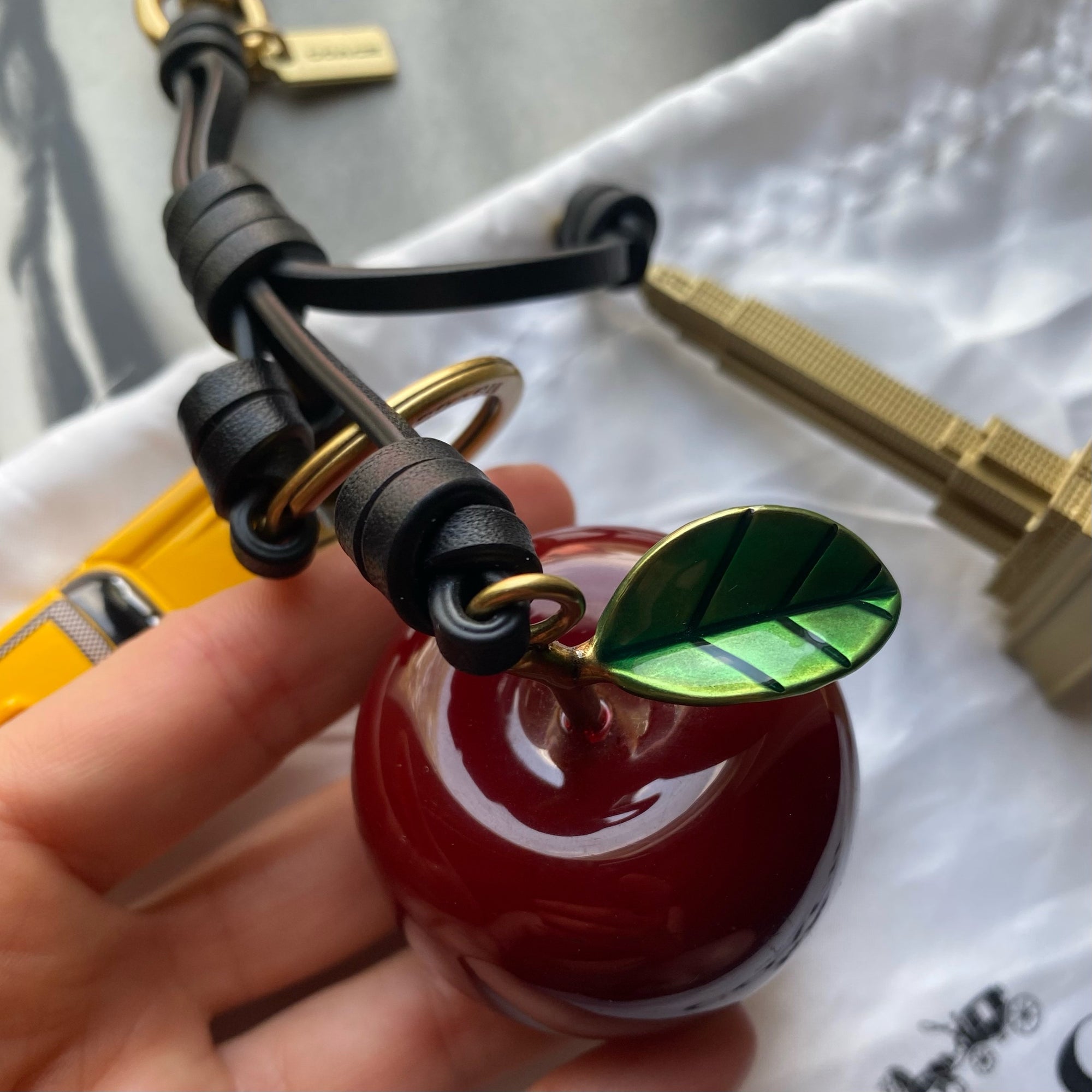Coach New York Cluster Bag Charm Taxi, Apple and Empire State Building