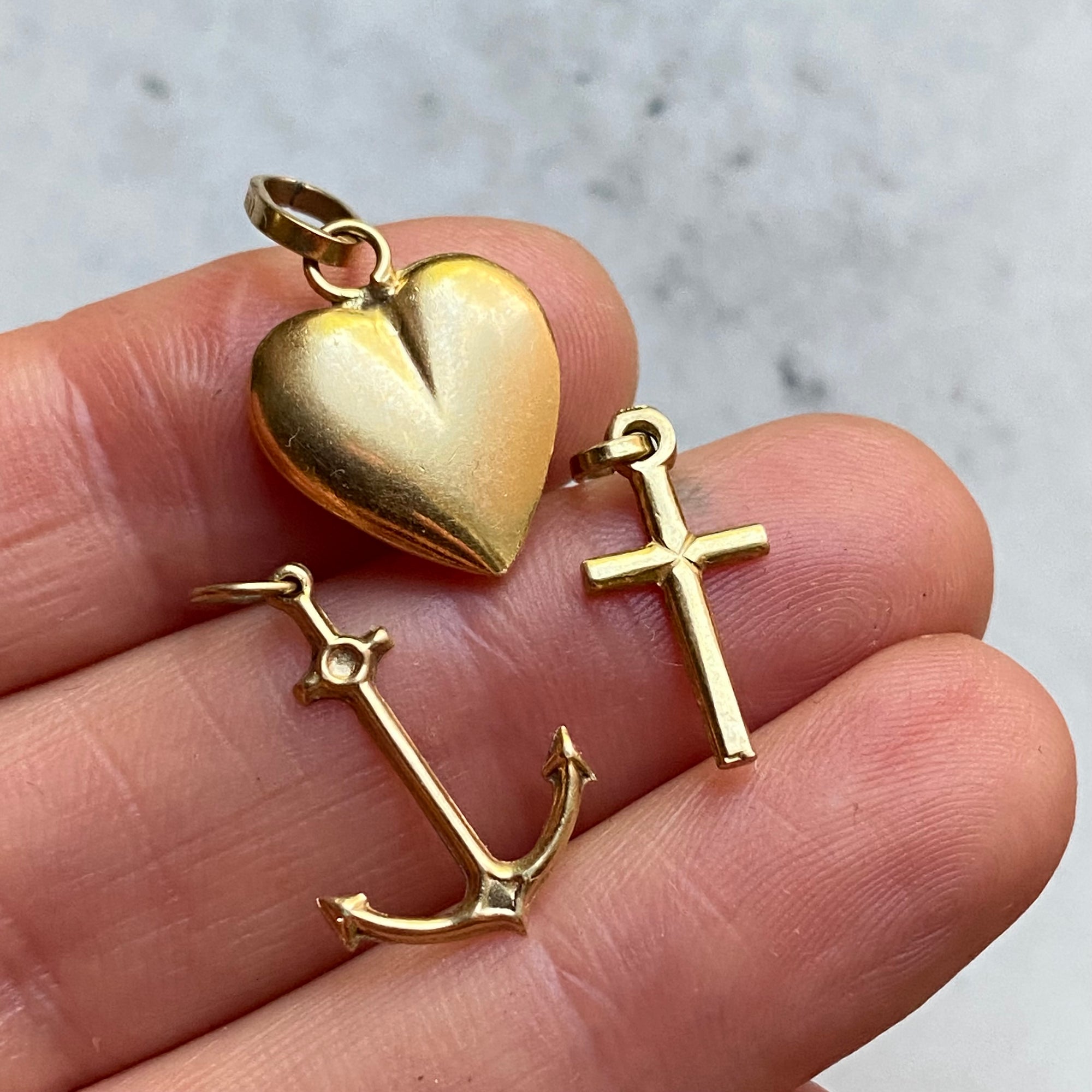 puffy gold heart