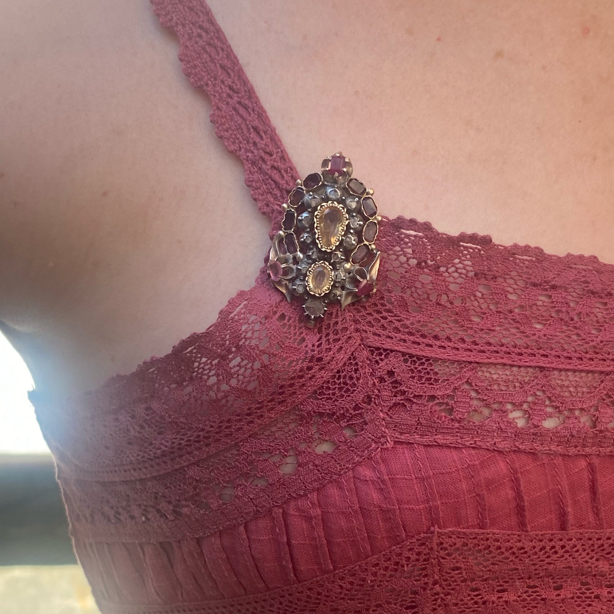 antique dress clips