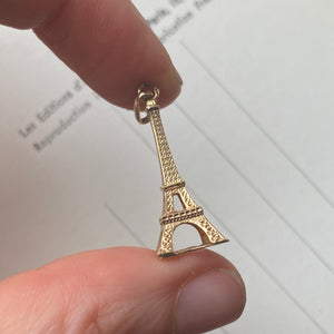 Vintage French Eiffel Tower Pendant - Small - 18k