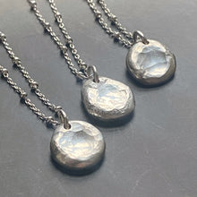 silver worry stone necklace