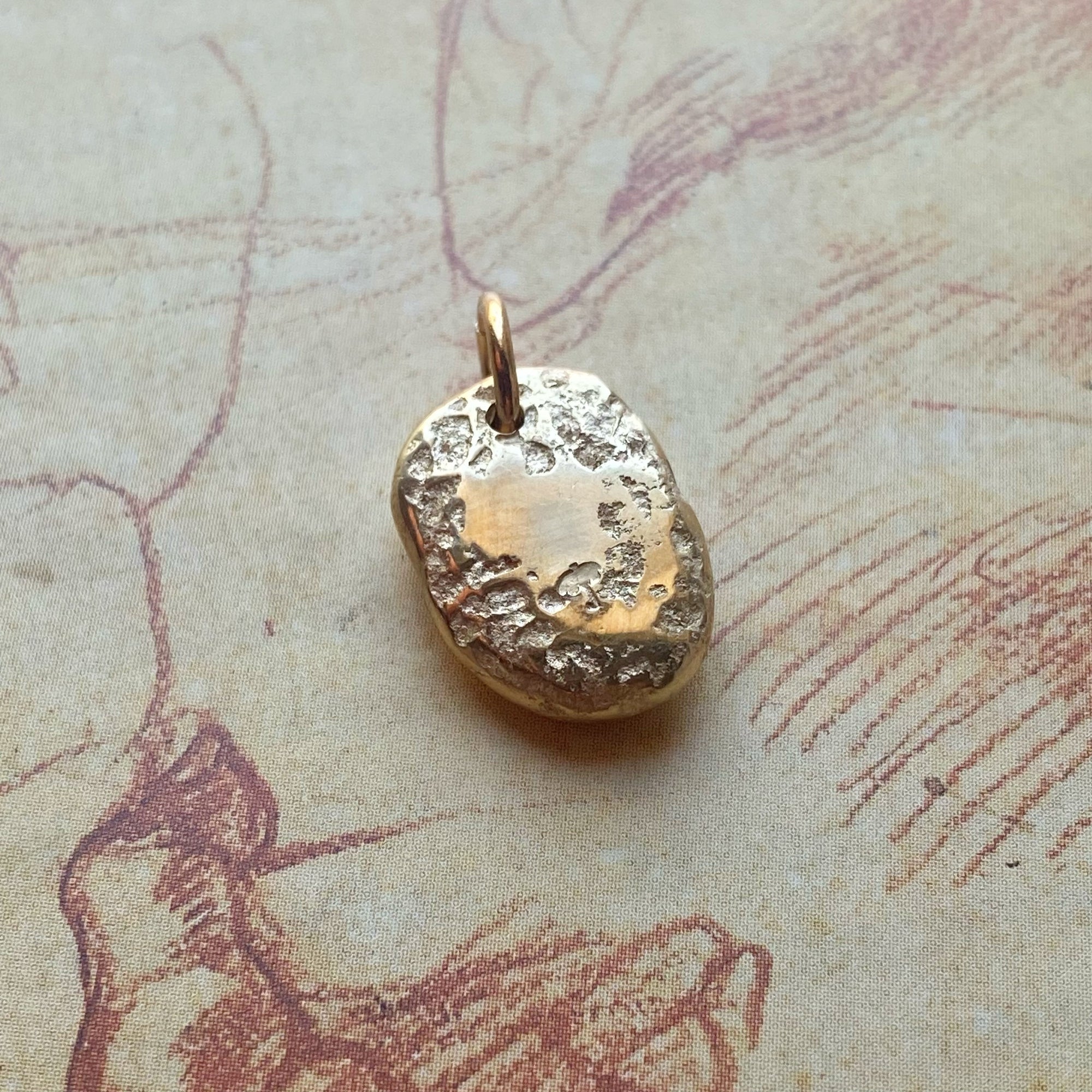 Worry Stone Charm - 10k