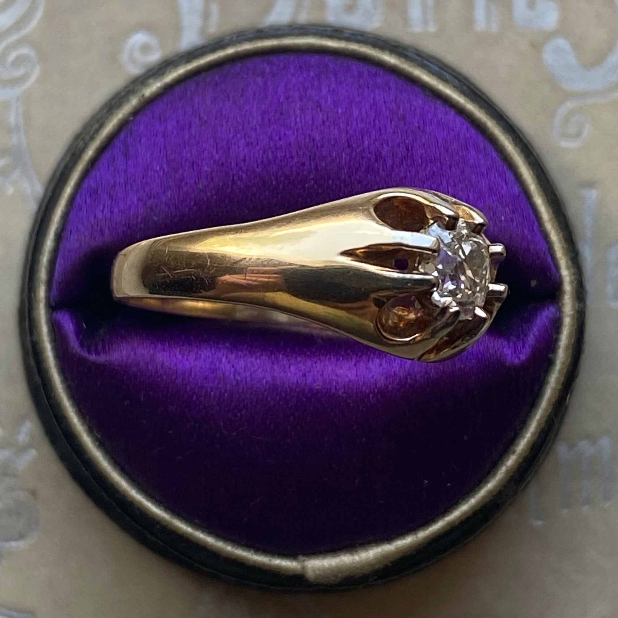 Antique Diamond Belcher Ring - Size 6