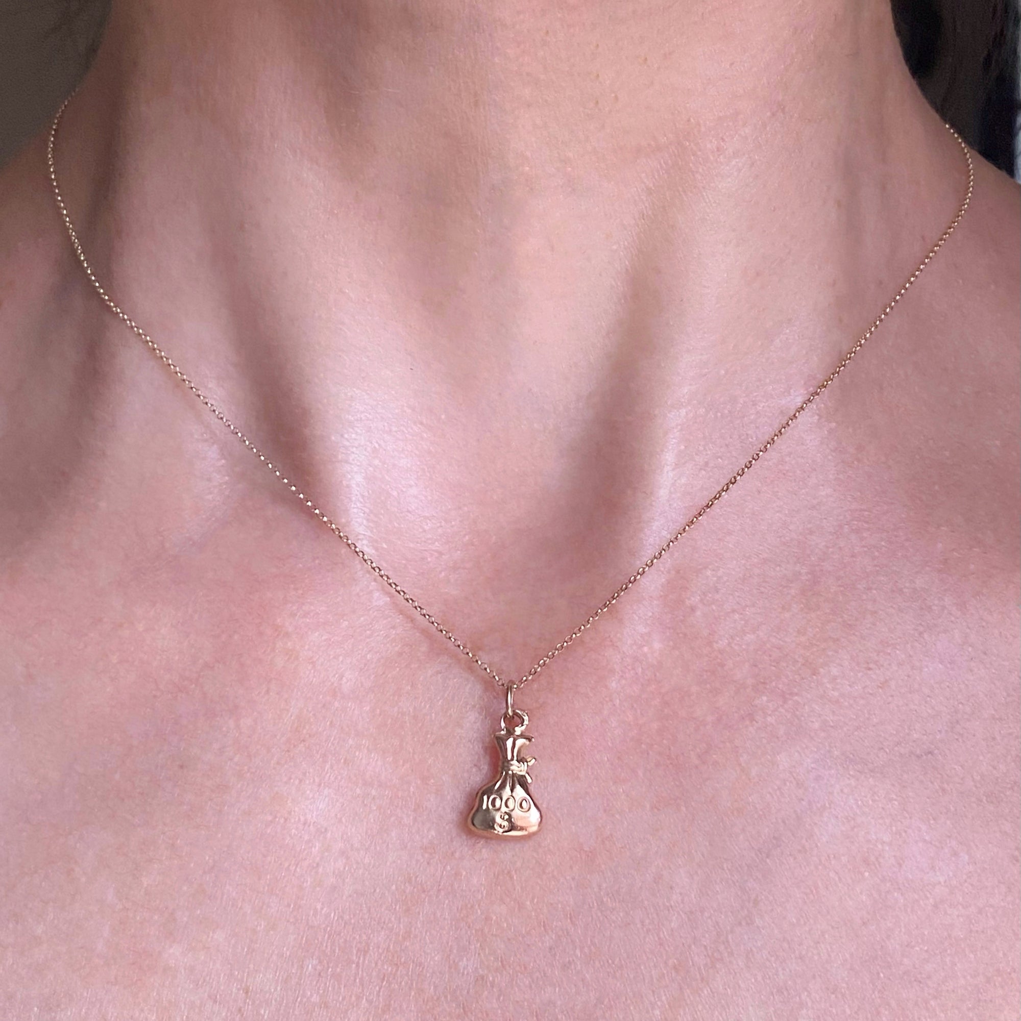 vintage moneybag charm