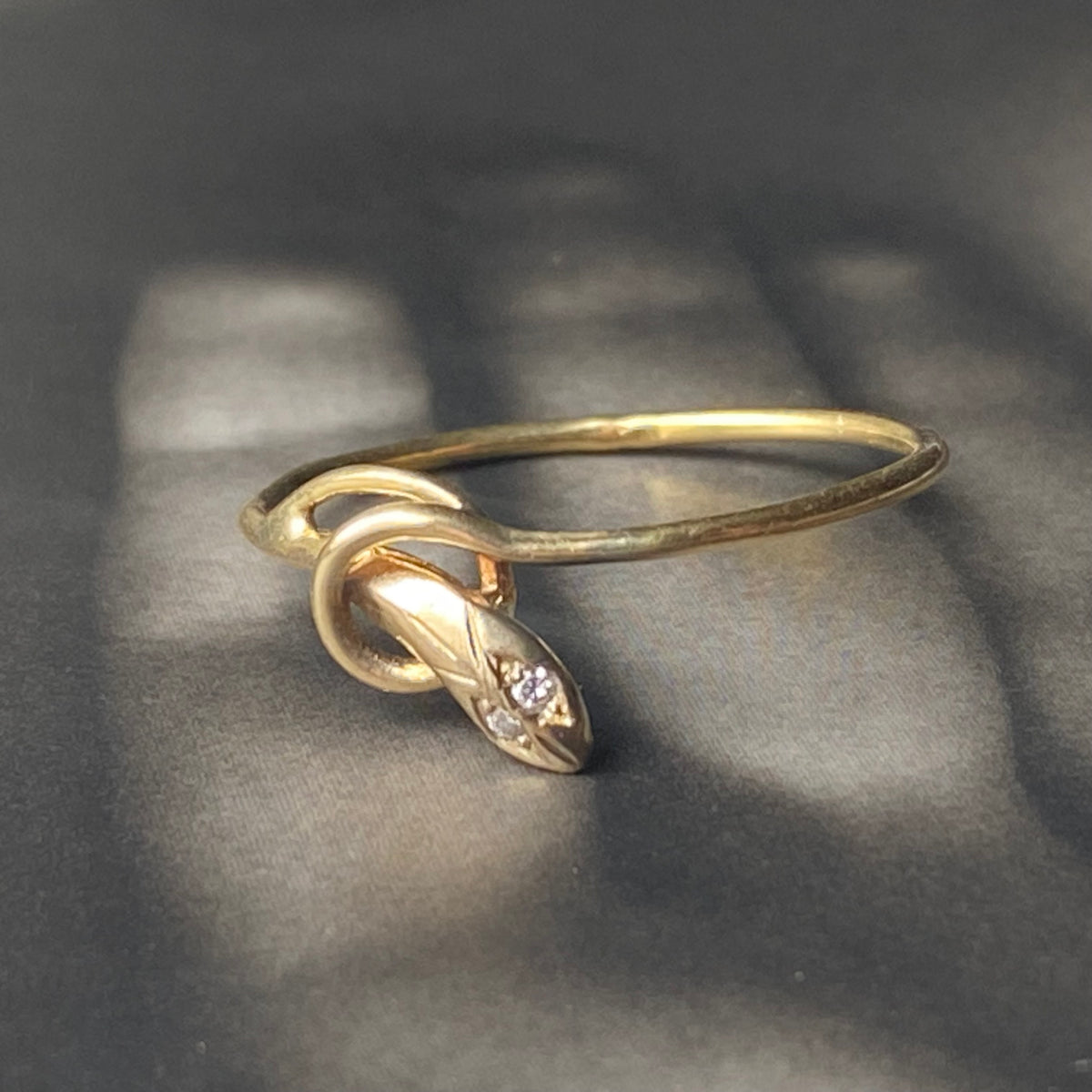 vintage gold snake ring