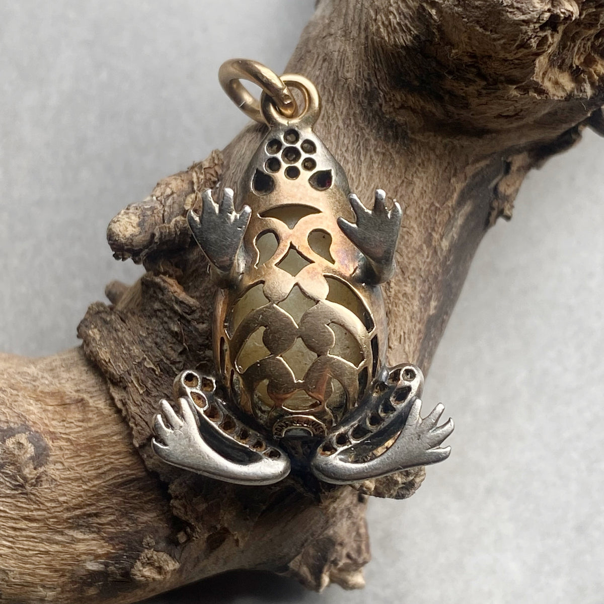 Antique Art Nouveau Frog Pendant