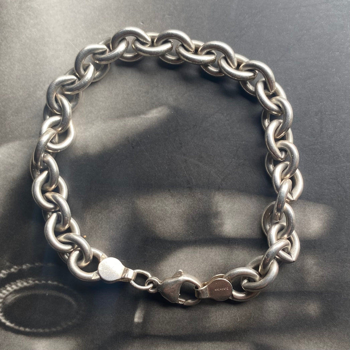 silver cable chain bracelet