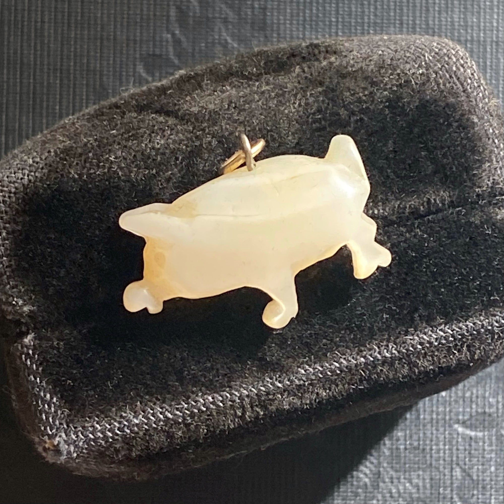 antique pig charm