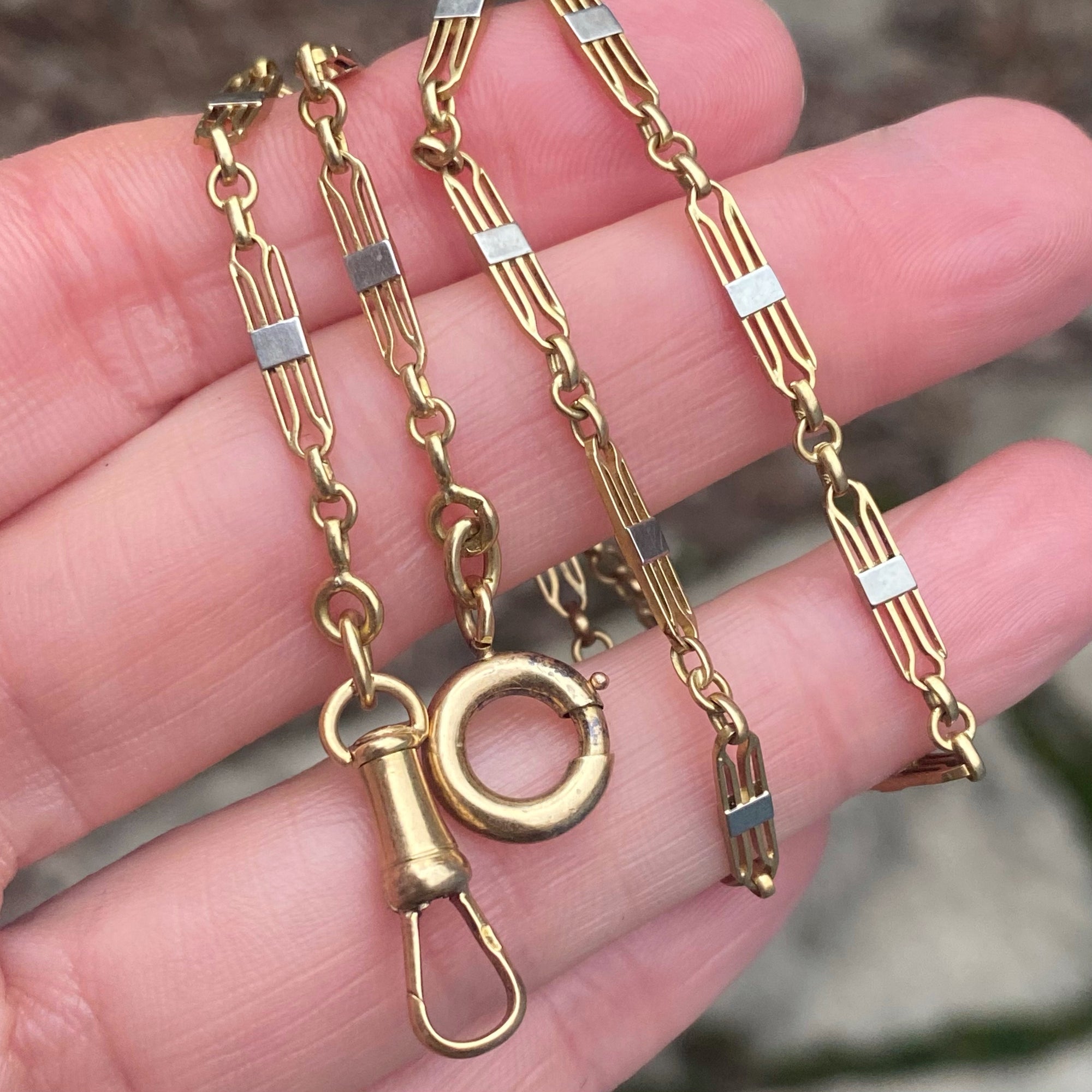 antique gold watch chain