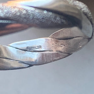 Vintage Italian White Gold Band - Size 4.5