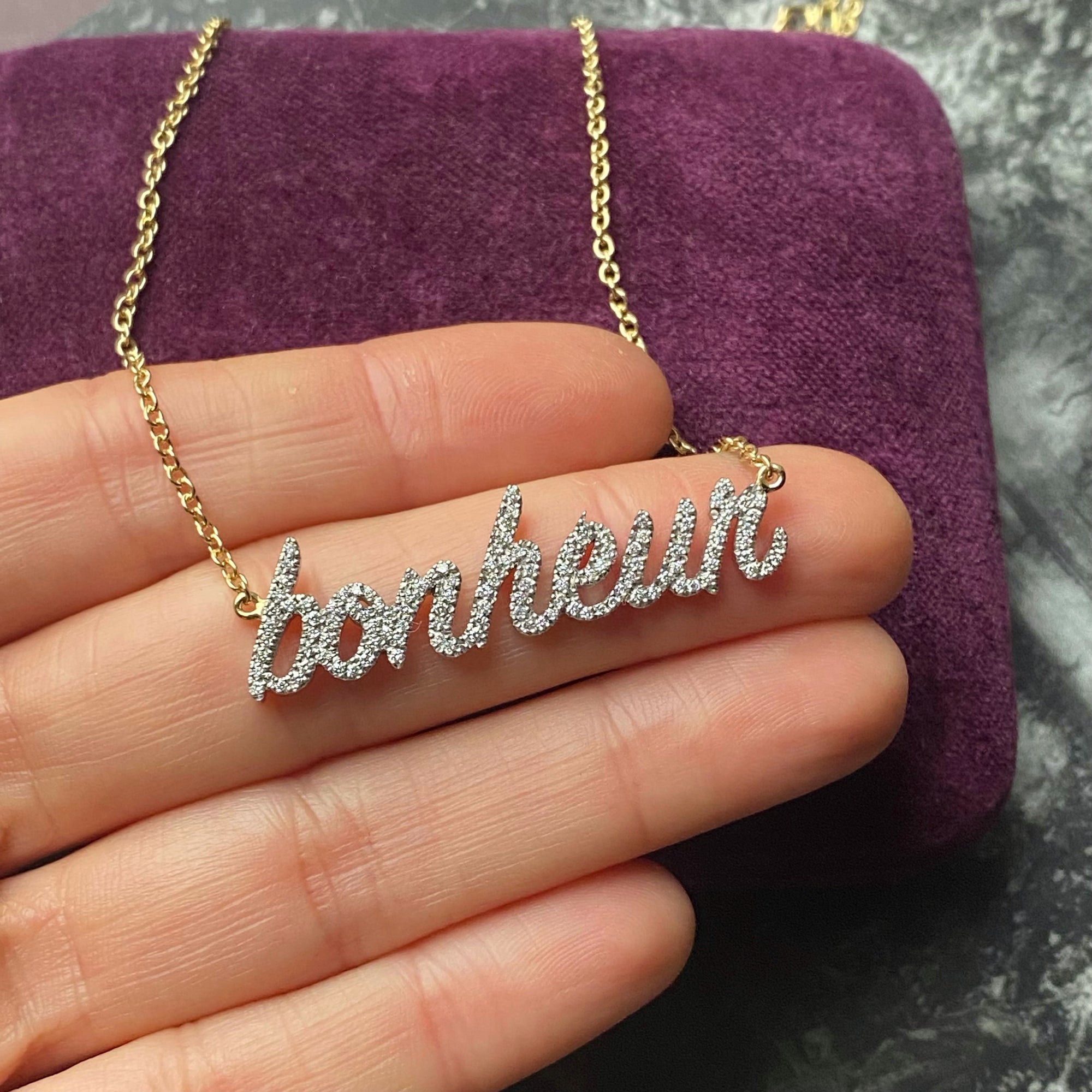 diamond happiness necklace
