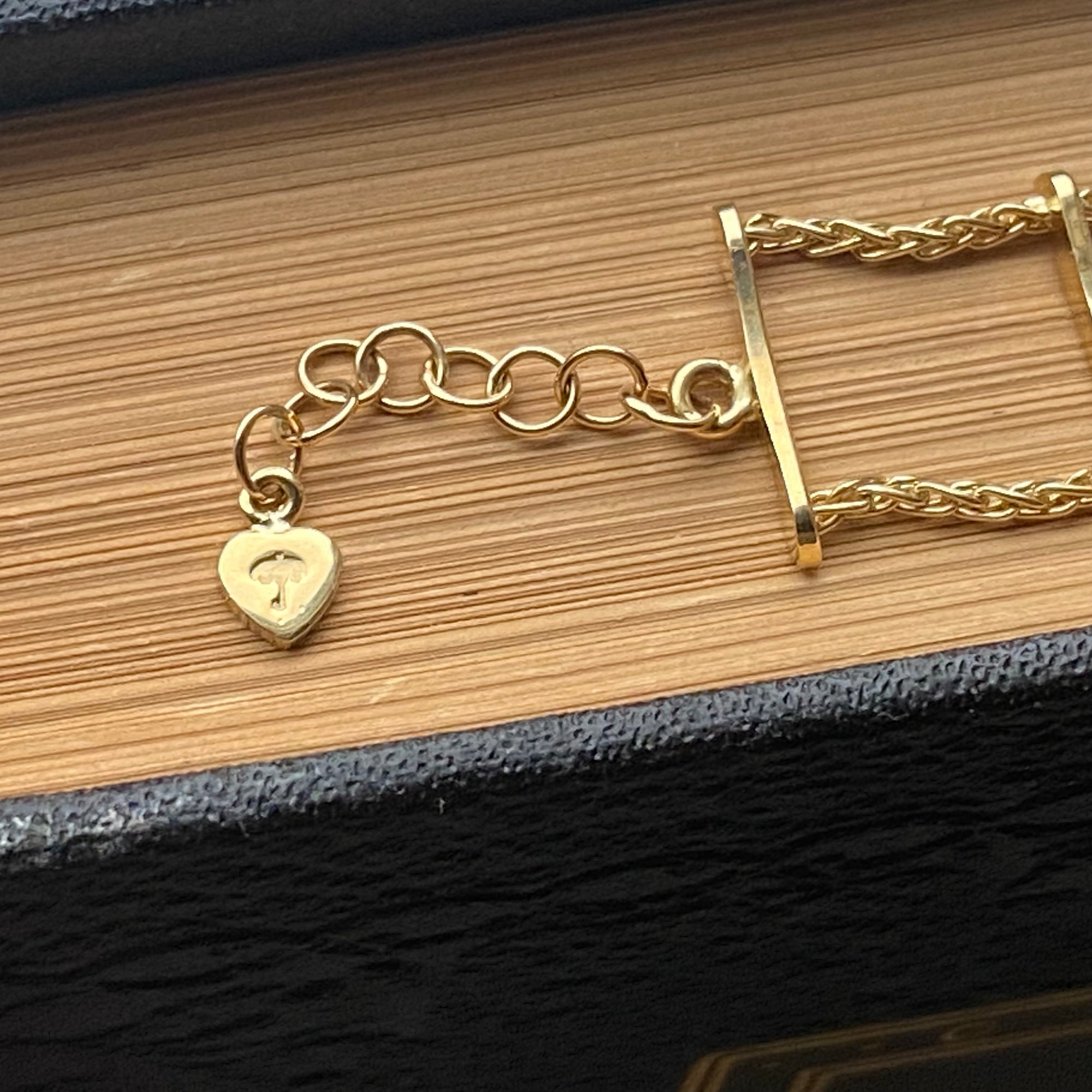 Custom &quot;Bonheur&quot; Diamond Chain Bracelet - 18k