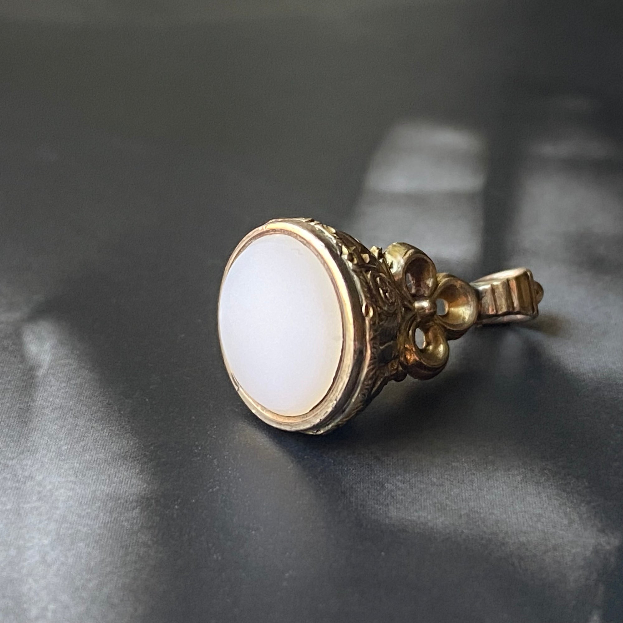 antique chalcedony seal fob