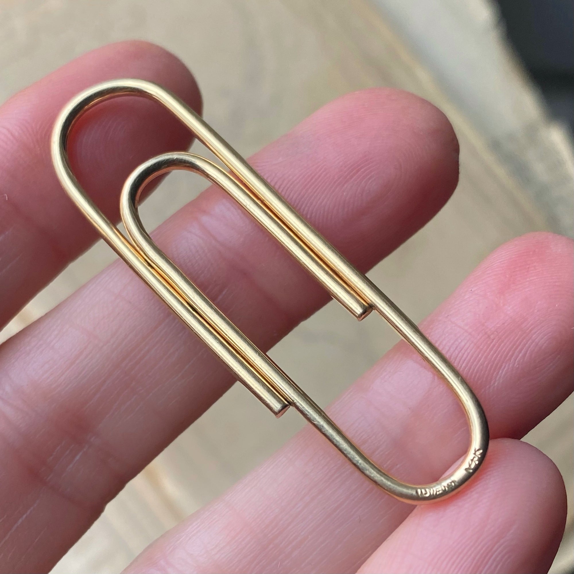 14i gold paperclip